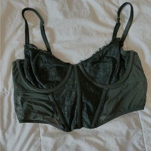 green corset top